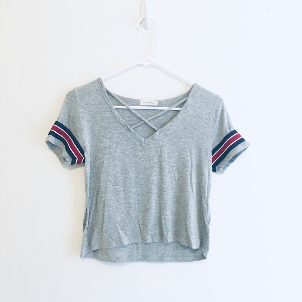 Striped Gray T